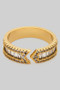 Lavish Baguette And Cz Pave Arrow Ring