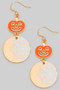 Metal Halloween Pumpkin Drop Earrings