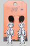 Skeleton Drawing Earrings
