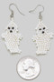 Beaded Ghost Drop Earrings
