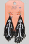 Beaded Skull Coffin Earrings