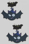 Acrylic Halloween Bat Drop Earrings