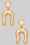 Classy Hammered Post And Dangle Drop Earrings