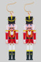 Glittery Acrylic Dangle Nutcracker Earrings
