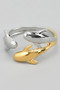 Triple Whale Open Ended Brass Ring