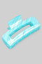 Marbled Acrylic Rectangle Cutout Hair Clip