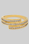 Elegant Triple Cz Pave Twist Ring