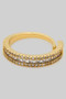 Lavish Baguette And Cz Pave Twist Ring