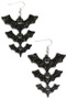 Epoxy Halloween Bat Earrings
