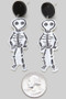 Skeleton Drawing Earrings