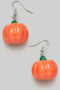 Orange Pumpkin Dangle Earrings