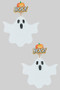 Glittery Ghost Boo Pumpkin Drop Earrings