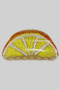 Scribble Print Acrylic Lemon Print Hair Clip