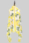 Lemon Print Versatile Vest Or Long Scarf