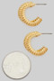 Double Brass Coil Hoop Earrings