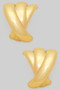 Brass Triple Half Scoop Hoop Earrings