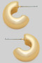 Chubby Brass Half Hoops