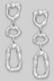 Hammered Triple Tier Brass Drop Earrings