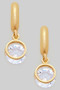 Tiny Hoops With Dangling Cz