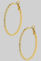 Essential Bar Hoops One Third Cz Pave