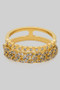 Shiny Cz Pave Chain And Row Stack Ring