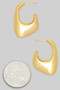 Brass Hook Ended Hoop Earrings