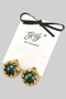 Stainless Steel Lavish Stone Post Earrings