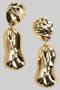 Large Textured Tiered Drop Earrings