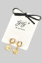 18K Gold Dipped Hoops With Sakura Charms