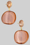 Etched Round Post Tiered Acrylic Drop Earrings