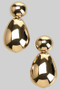Large Shiny Geo Tiered Drop Earrings