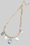 Porcelain And Fwp Charm Chain Necklace