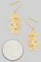 Flower Link Flower Drop Earrings