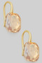 Dazzling Geo Stone Pull Fish Hook Earrings