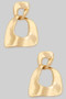Classy Textured Geo Drop Earrings