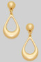 Classic Ball Post Tear Drop Earrings