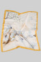 Silky Square Scarf With Flowers And Mountains