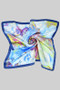 Silky Square Scarf With Multi Colored Floral Print