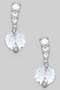 Cz Pave Bar Studs With Round Cz