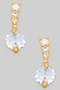 Cz Pave Bar Studs With Round Cz