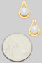 Cutout Teardrop Studs With Pearl