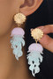 Shell Post And Colorful Jellyfish Drop Earrings
