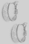 Hammered Stack Hinge Hoops