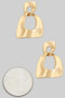 Classy Textured Geo Drop Earrings