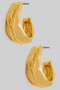 Elegant Hammered Textured Hoops