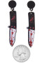 Scary Bloody Knife Earrings