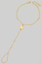 Shell Station Brass Chain Hand Bracelet