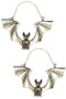 Metal Bat Drop Earrings