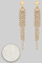 Cross Studs With Dangling Cz Strands