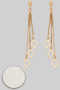 Ball Studs With Dangling Diamond Shaped Charms